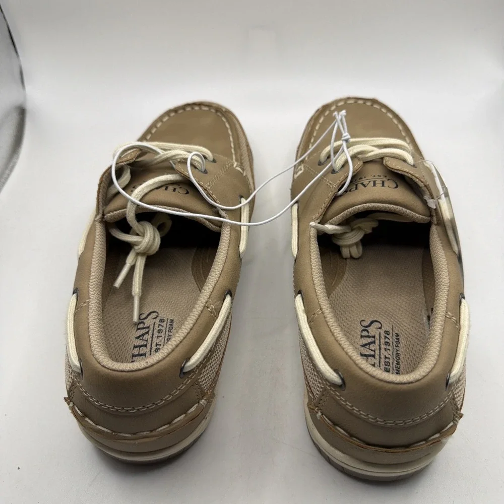 Chaps Women's Boat Shoes Tan Memory Foam Water-Repellant Flexible Outsole - 7.5
